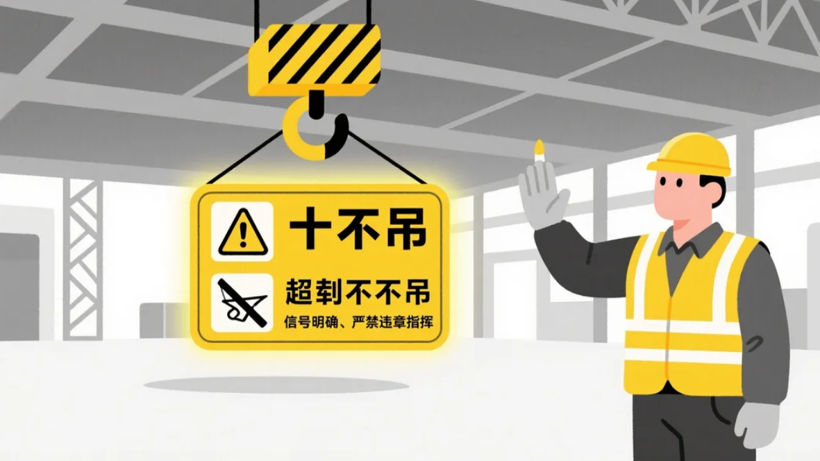 安全月起重吊装作业风险防控 索具检查与指挥信号标准化